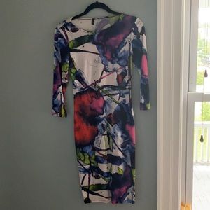 3/4 sleeve midi dress